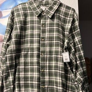 NWT Green Button Up